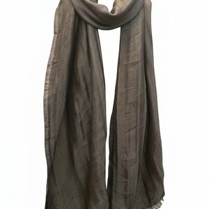 Ann Taylor Loft Brown Sheer Scarf with Subtle Sparkle
